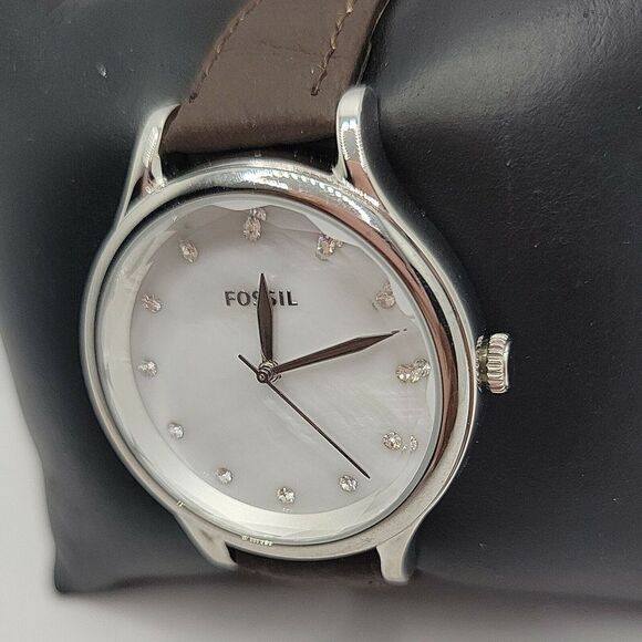 Fossil Laney BQ3390 Women's Brown Leather Analog Dial Quartz Wrist Watch BC71 - Picture 3 of 11